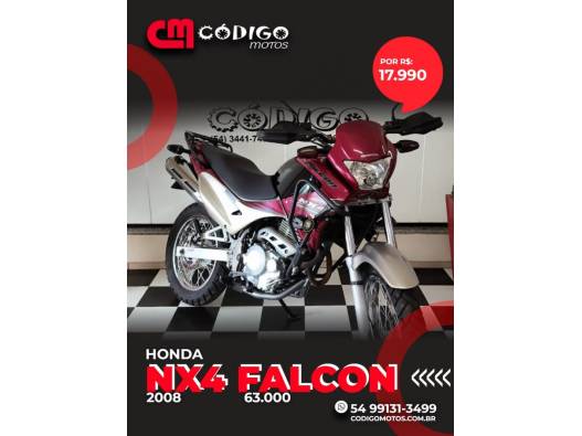 HONDA - NX4 FALCON - 2008/2008 - Vermelha - R$ 17.990,00