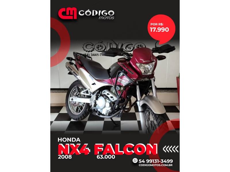 HONDA - NX4 FALCON - 2008/2008 - Vermelha - R$ 17.990,00