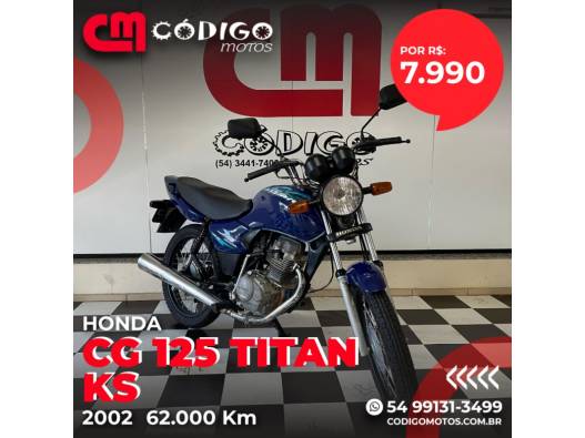 HONDA - CG 125 - 2002/2002 - Azul - R$ 7.990,00