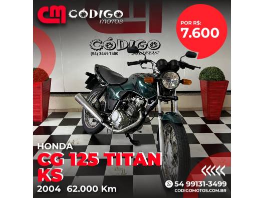 HONDA - CG 125 - 2004/2004 - Verde - R$ 7.600,00