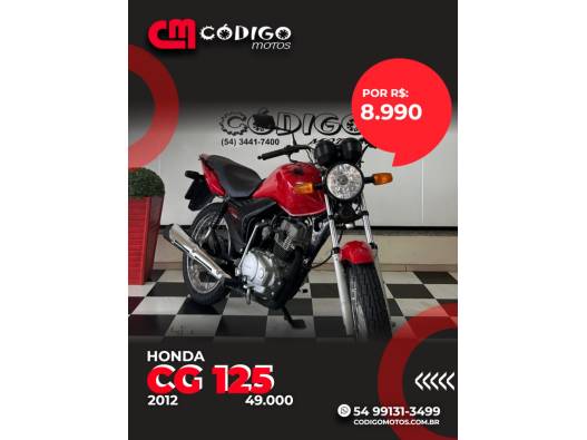HONDA - CG 125 - 2012/2012 - Vermelha - R$ 8.990,00