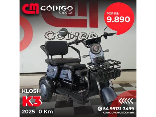 KLOSH - K3 - 2025/2025 - Preta - R$ 9.890,00